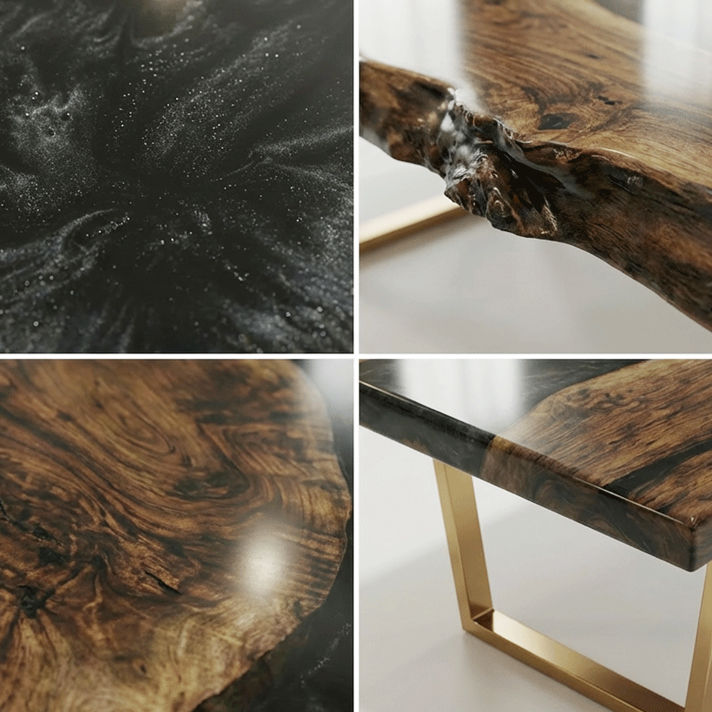 The Midnight Obsidian Custom Epoxy Table-CET816