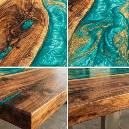 Aqua Serenity Custom Epoxy Table - CET812