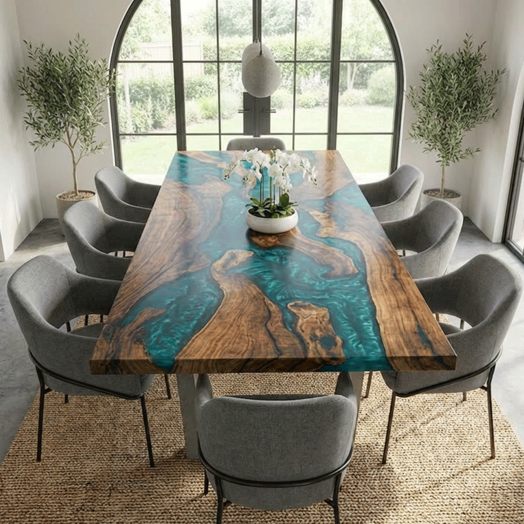 Archipelago Flow Custom Epoxy Table - CET809