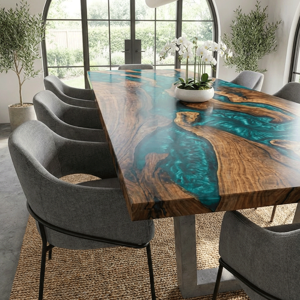 Archipelago Flow Custom Epoxy Table - CET809
