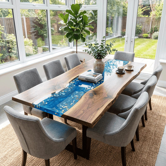 Celestial Blue Custom Epoxy Tabl - CET815