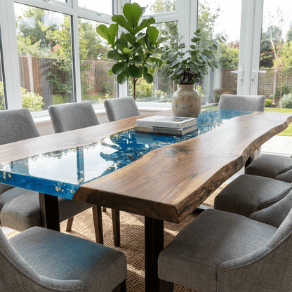 Celestial Blue Custom Epoxy Tabl - CET815