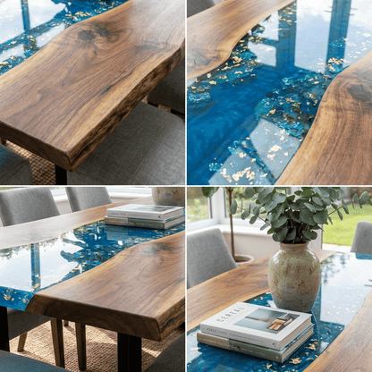 Celestial Blue Custom Epoxy Tabl - CET815