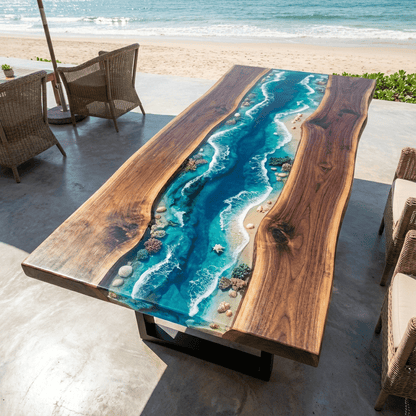 Coastal Paradise Custom Epoxy Table - CET805
