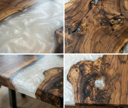 Custom Black Walnut Epoxy River Conference Table - CET206