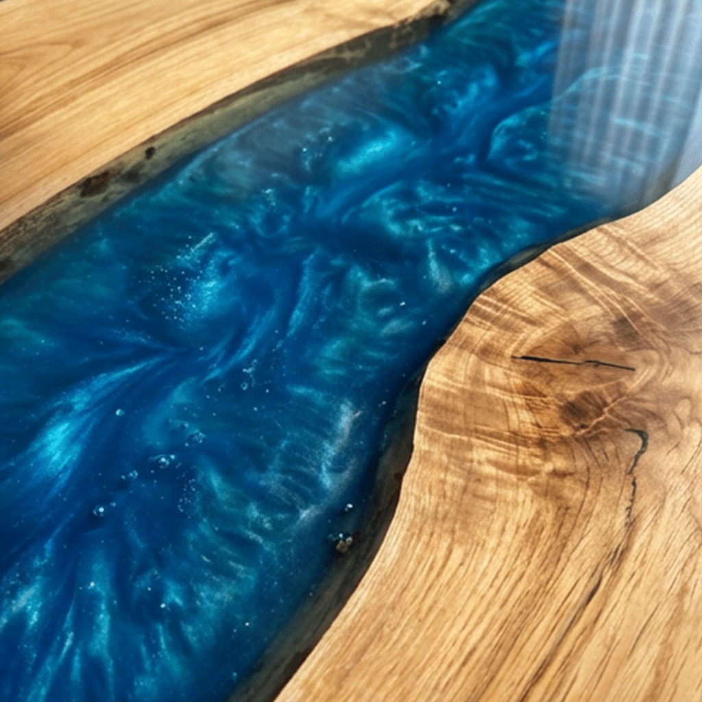 Glacial Azure Custom Epoxy Table - CET803