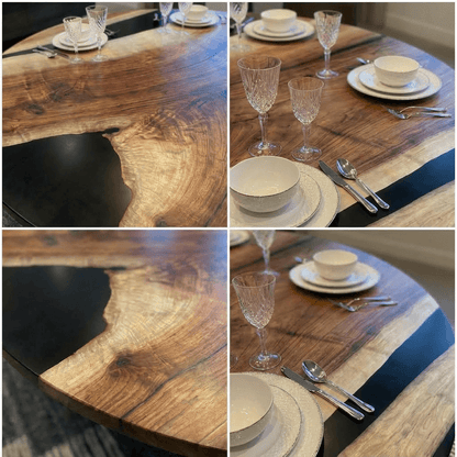Nocturne Wood Custom Epoxy Table - CET603