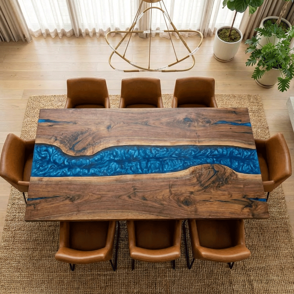 Oceanic Serenity Custom Epoxy Table - CET818