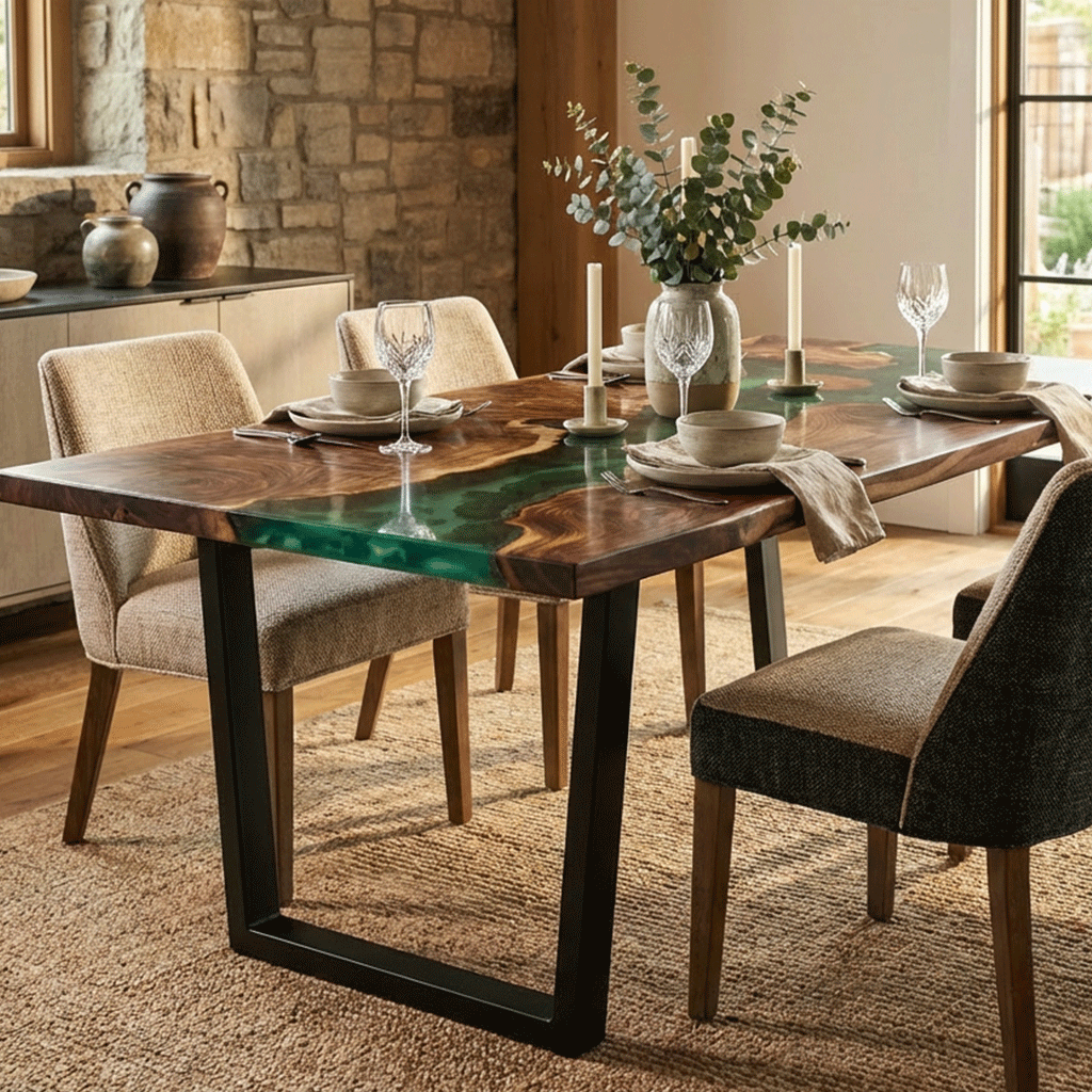 Pine Valley Green Custom Epoxy Table - CET830