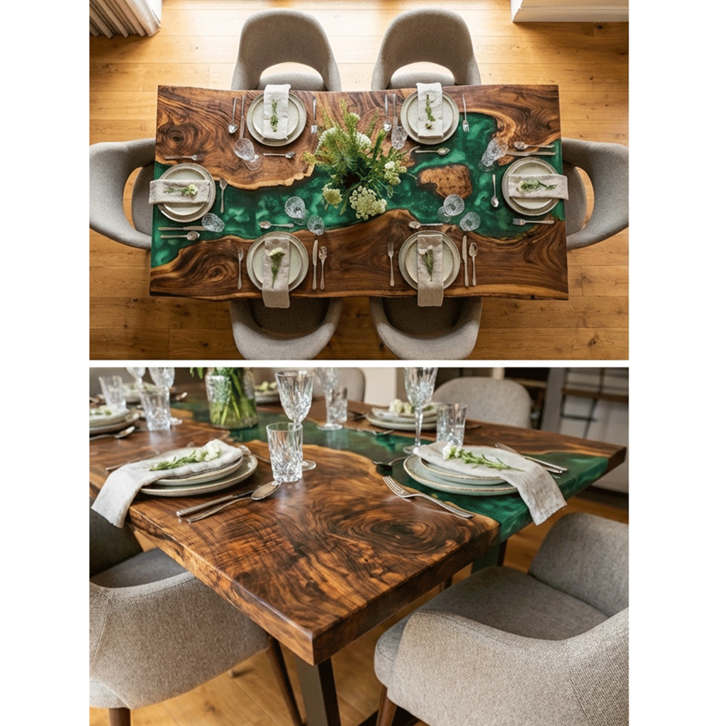 Pine Valley Green Custom Epoxy Table - CET830
