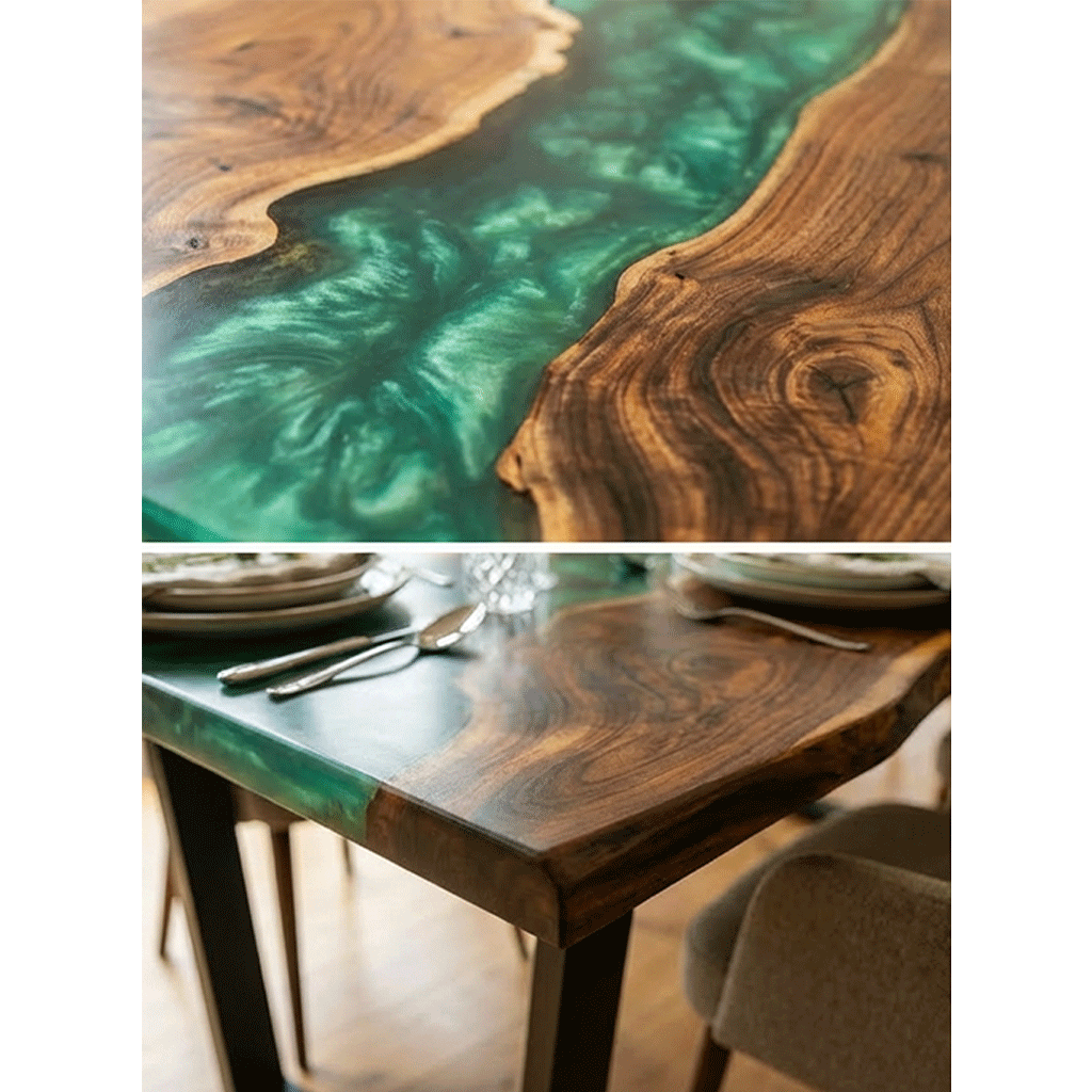 Pine Valley Green Custom Epoxy Table - CET830