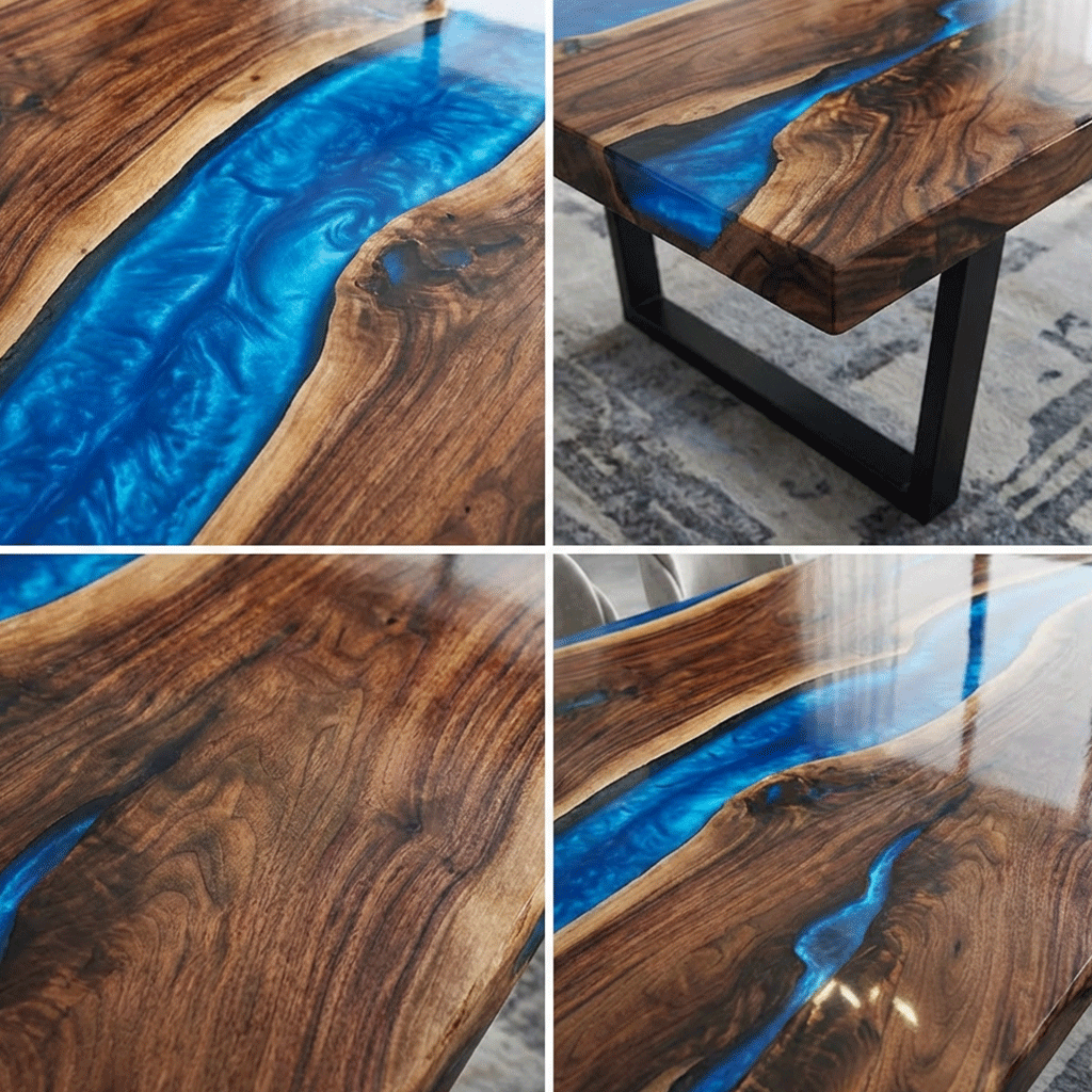 Sapphire Horizon Custom Epoxy Table - CET817