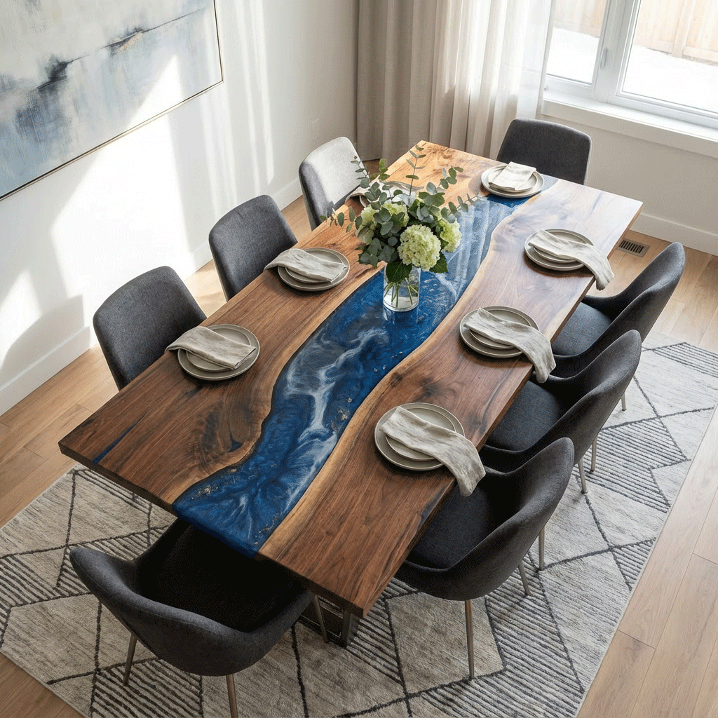 Sapphire Rapids Custom Epoxy Table - CET806