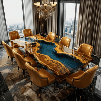 Sovereign Teal Custom Epoxy Table - CET820
