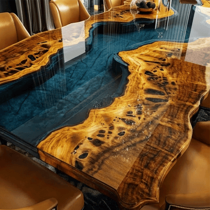 Sovereign Teal Custom Epoxy Table - CET820