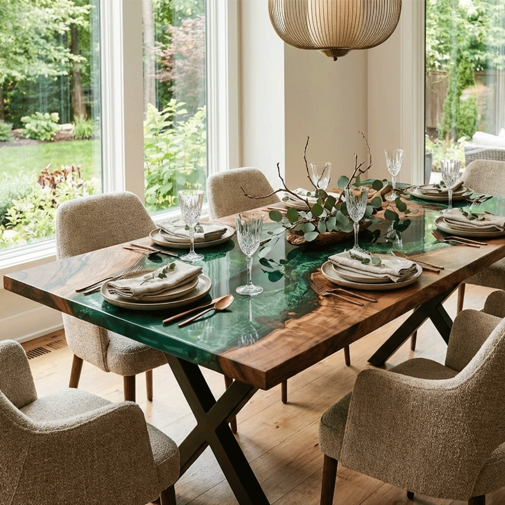 Springtime Solace Custom Epoxy Table - CET831