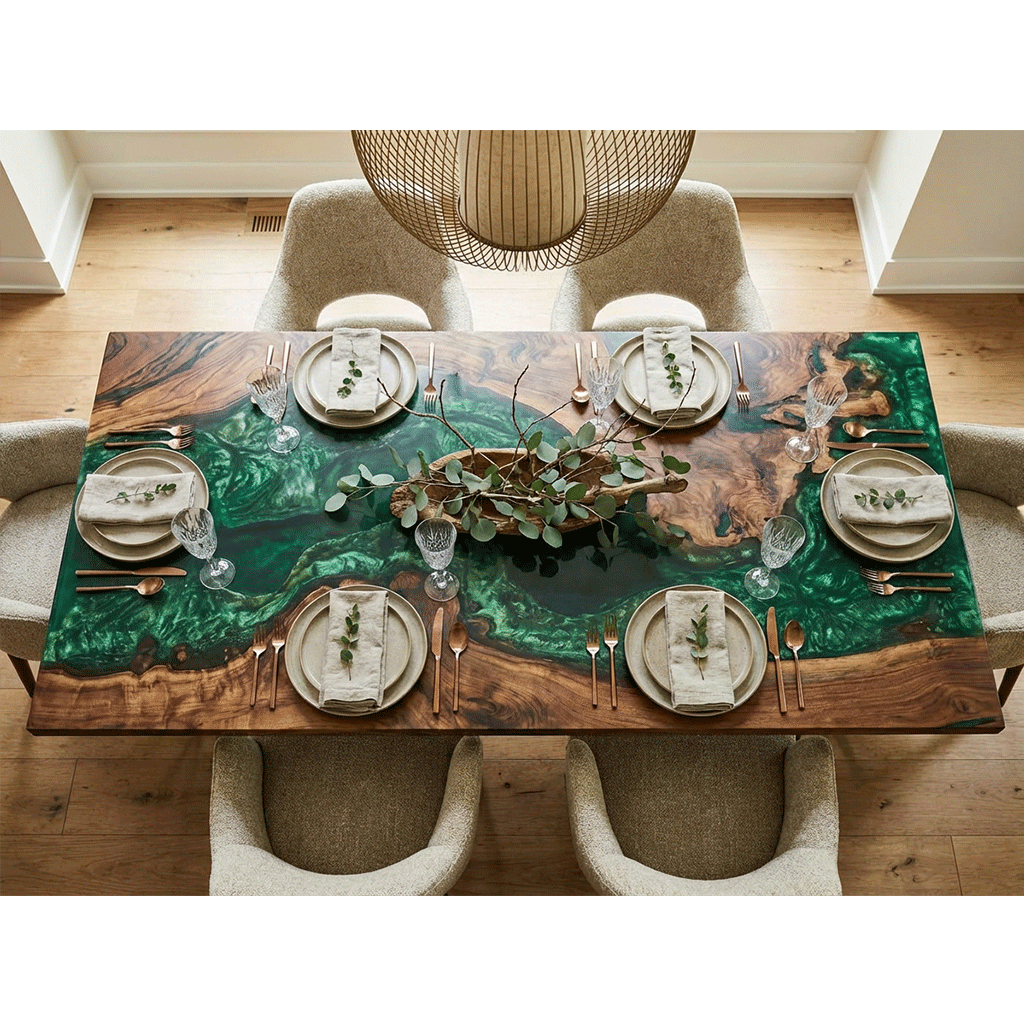 Springtime Solace Custom Epoxy Table - CET831