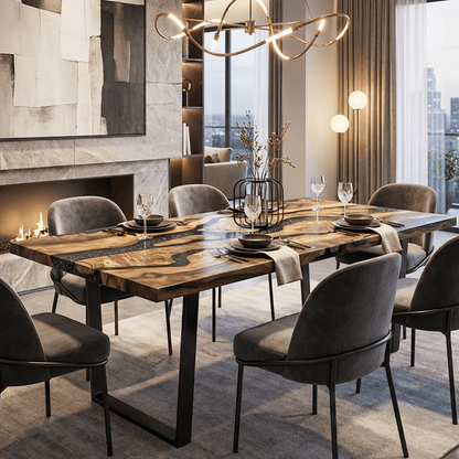 Stardust Silhouette Custom Epoxy Table - CET835