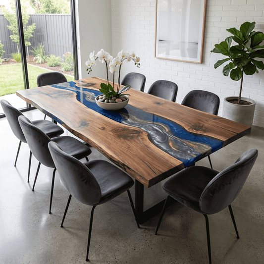 Stormy Indigo Custom Epoxy Table - CET811