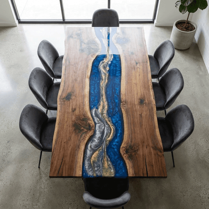 Stormy Indigo Custom Epoxy Table - CET811