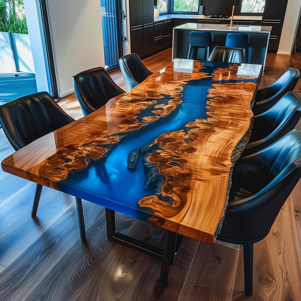 The Azure Archipelago Custom Epoxy Table - CET822