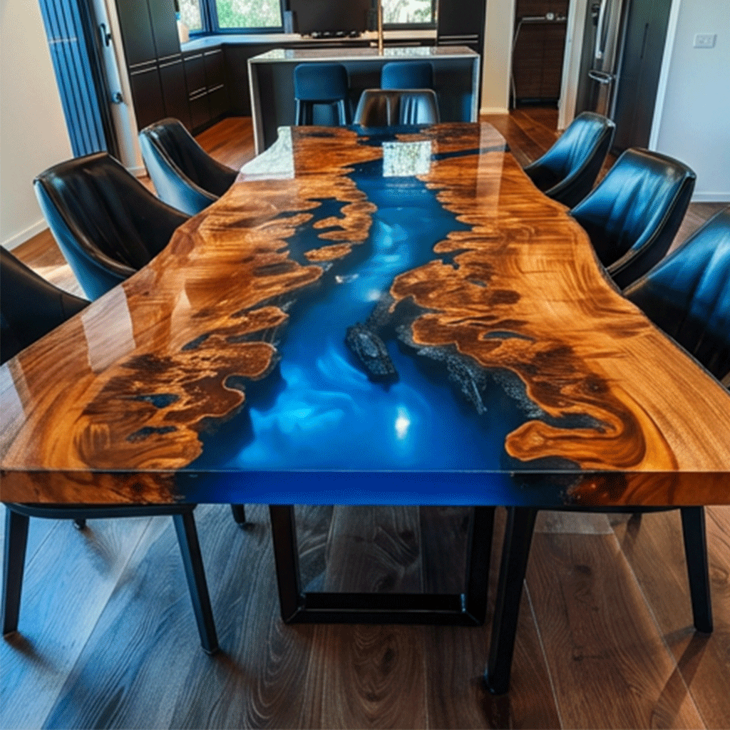 The Azure Archipelago Custom Epoxy Table - CET822