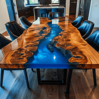 The Azure Archipelago Custom Epoxy Table - CET822