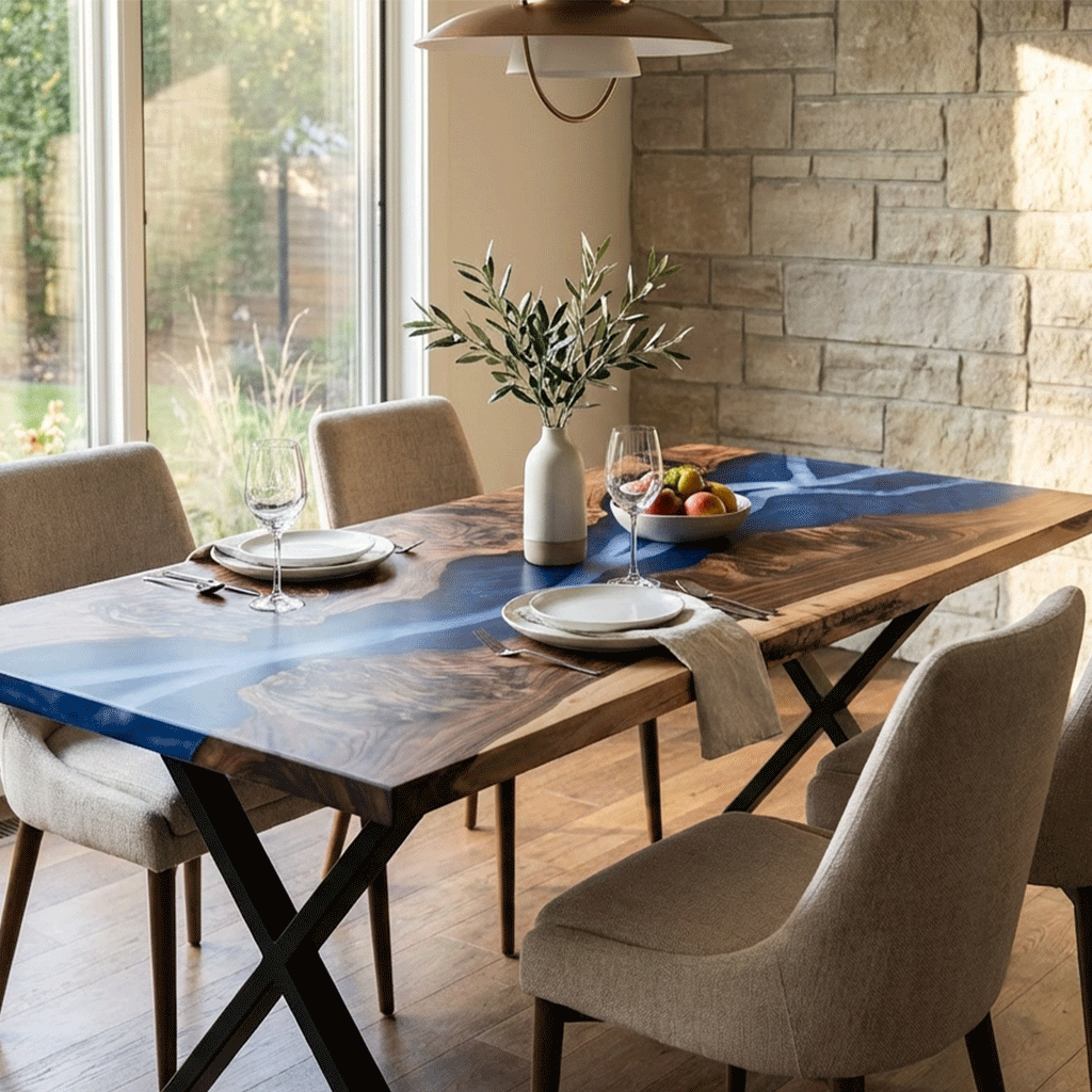 The Azure Delta Custom Epoxy Table - CET829