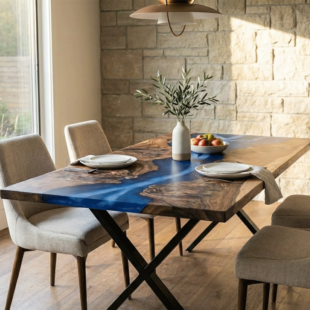 The Azure Delta Custom Epoxy Table - CET829