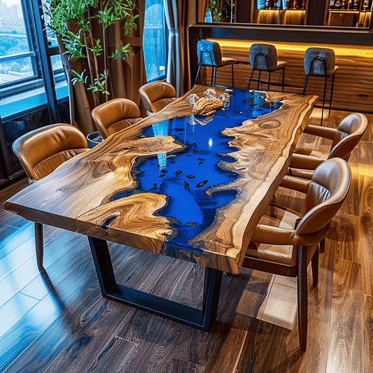 The Cobalt Vista Custom Epoxy Table - CET819