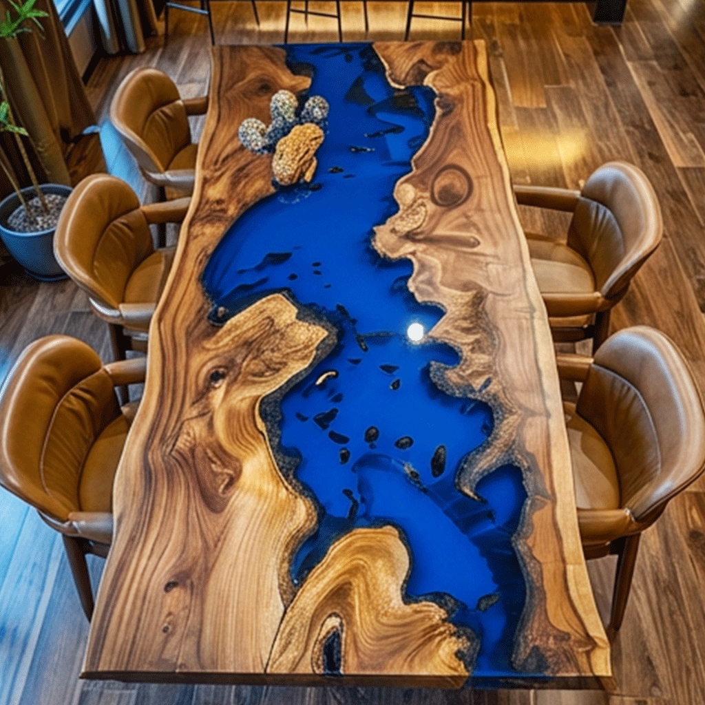 The Cobalt Vista Custom Epoxy Table - CET819
