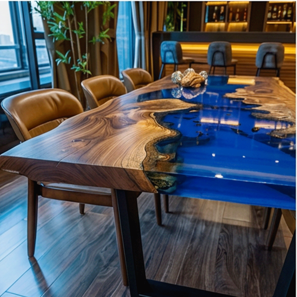 The Cobalt Vista Custom Epoxy Table - CET819