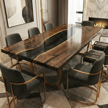 The Midnight Obsidian Custom Epoxy Table-CET816