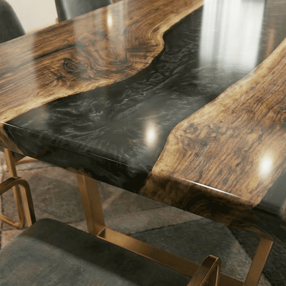 The Midnight Obsidian Custom Epoxy Table-CET816