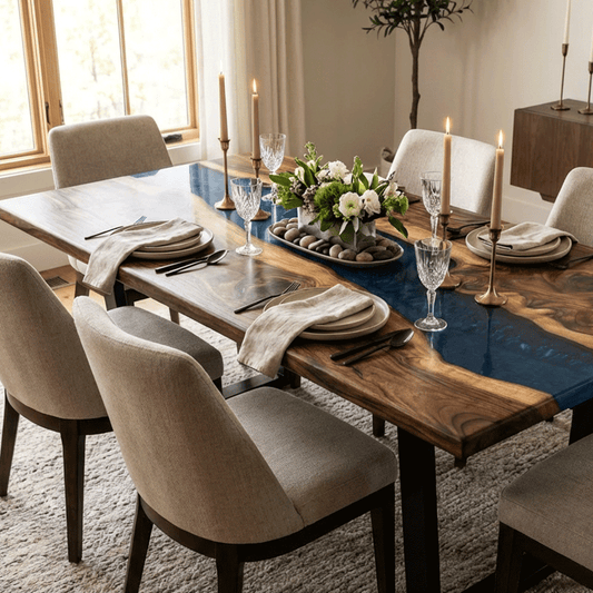 The Nordic Blue Custom Epoxy Table - CET826