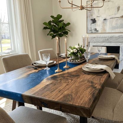 The Nordic Blue Custom Epoxy Table - CET826