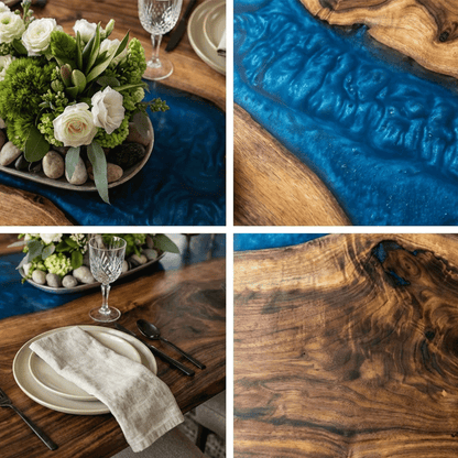The Nordic Blue Custom Epoxy Table - CET826