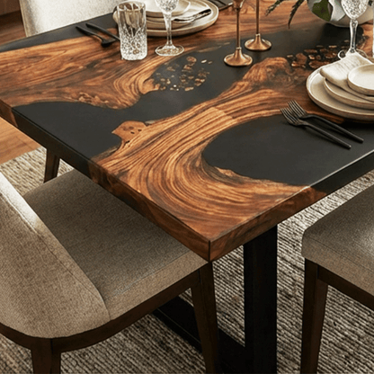The Obsidian Nightfall Custom Epoxy Table - CET825