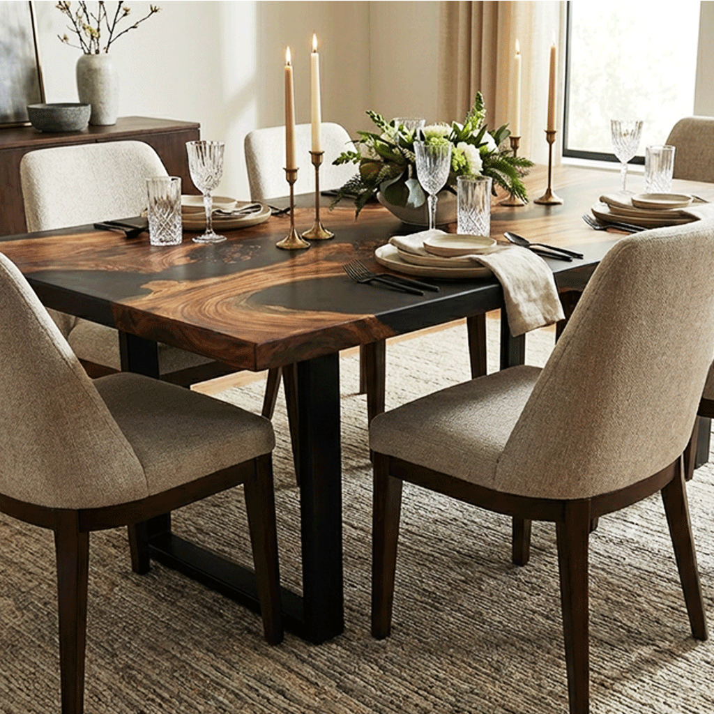 The Obsidian Nightfall Custom Epoxy Table - CET825