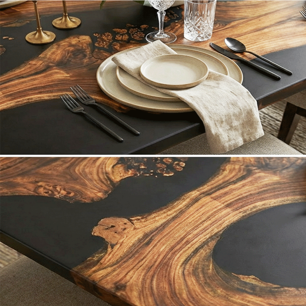 The Obsidian Nightfall Custom Epoxy Table - CET825