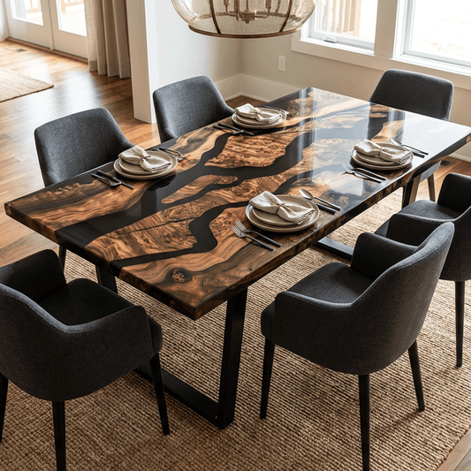 The Obsidian Vein Custom Epoxy Table - CET823