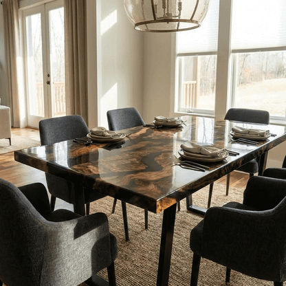 The Obsidian Vein Custom Epoxy Table - CET823
