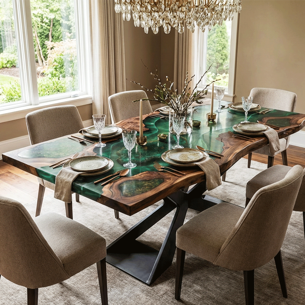 Viridian Estate Custom Epoxy Table - CET833