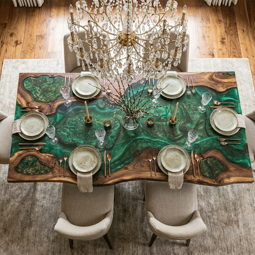 Viridian Estate Custom Epoxy Table - CET833