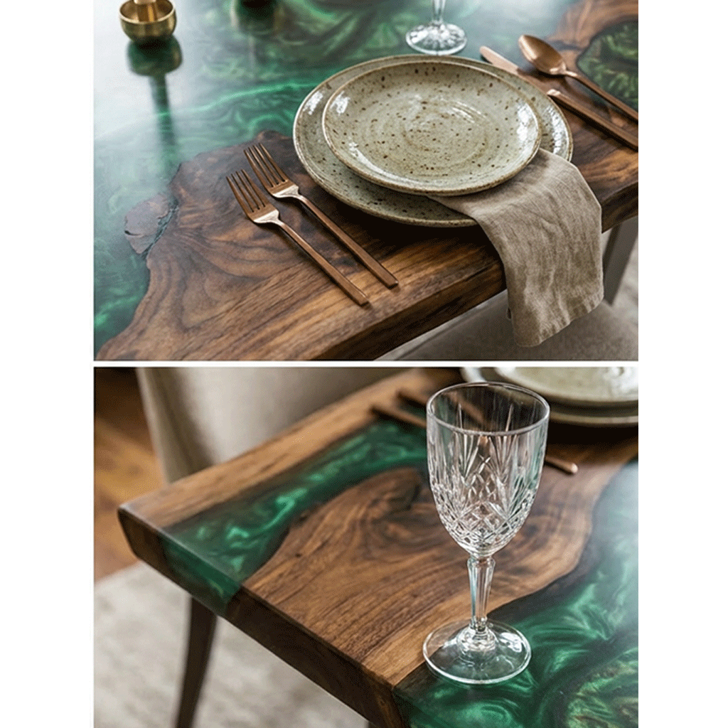 Viridian Estate Custom Epoxy Table - CET833